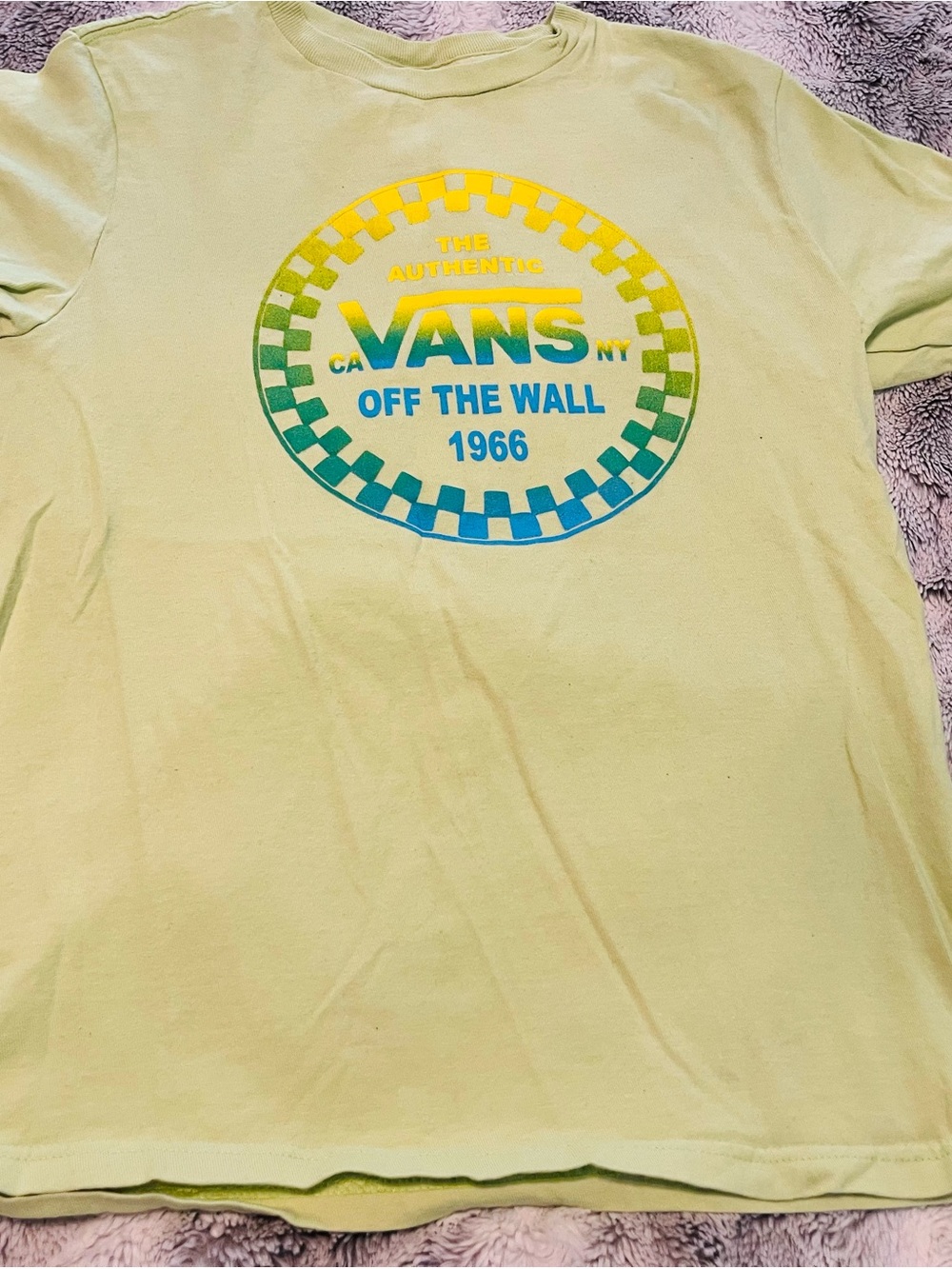Vans Yellow and Teal Gradient Logo Wall Decor